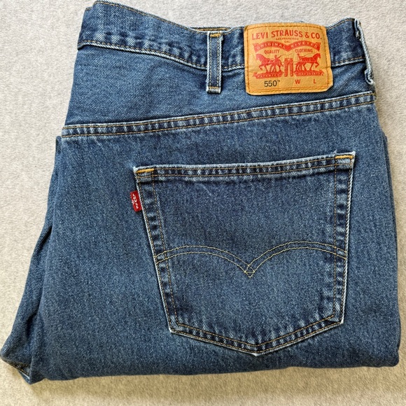 Levi's Other - Levi's 550 Relaxed Fit‎ Jeans 46x32 Blue Denim Water Less